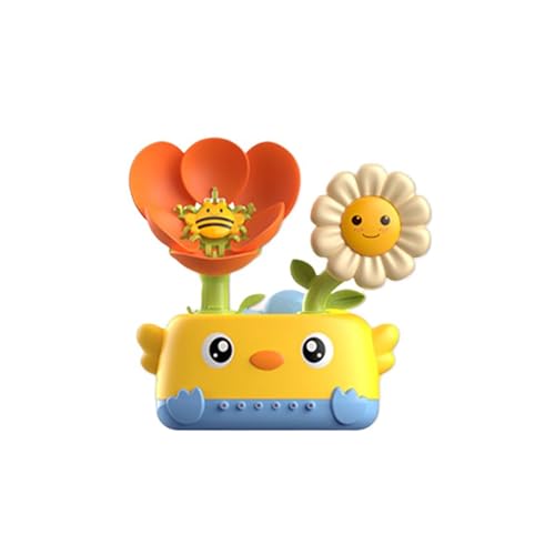 ZHUOLUNF Badespielzeugset Mit Rotierenden Blumen, Badewannenspielzeug Mit Saugnäpfen, Badspielzeugset (Blumen) von ZHUOLUNF