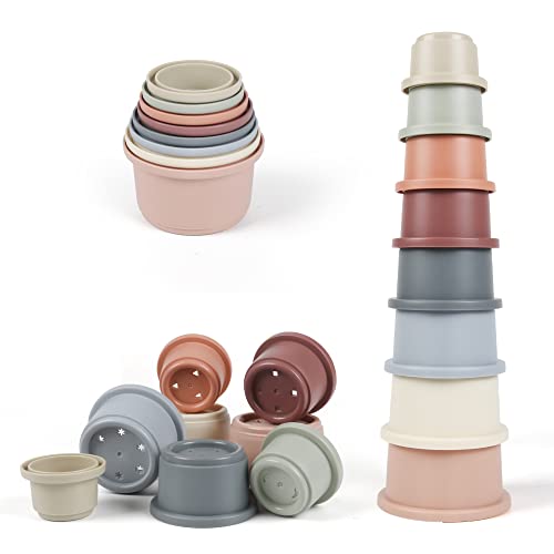 ZHUOYOU Stapelbecher Baby Spielzeug für 1 Jahre,8 Stück Kinder Stapelturm Badespielzeug Sandspielzeug Becher,Stapelspiel Lernspielzeug Geschenk für 6+ Monate Jungen und Mädchen ZHUOYOU Stapelbecher Baby Spielzeug für 1 Jahre,8 Stück Kinder Stapelturm Badespielzeug Sandspielzeug Becher,Stapelspiel Lernspielzeug Geschenk für 6+ Monate Jungen und Mädchen von ZHUOYOU