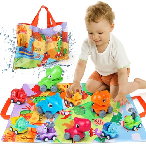 ZHUOYOU Dinosaurier Spielzeug für Junge, 10 Stück Auto Dino Spielzeug mit Spielmatte, Auto Dinosaurier ab 2 3 4 Jahre, Kinderspielzeug ab 2 3 Jahre Jungen Mädchen Geschenke Spielzeugauto Kinder ZHUOYOU Dinosaurier Spielzeug für Junge, 10 Stück Auto Dino Spielzeug mit Spielmatte, Auto Dinosaurier ab 2 3 4 Jahre, Kinderspielzeug ab 2 3 Jahre Jungen Mädchen Geschenke Spielzeugauto Kinder von ZHUOYOU