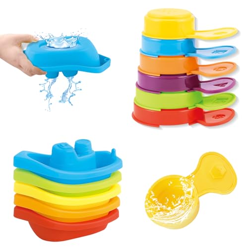 ZHUOYOU Stapelbecher Spielzeug ab 1 Jahr, 11 Stück Kinder Stapelturm Badespielzeug, Regenbogenfarbe Baby Spielzeug 6 Monate, entwickelt logische Fähigkeiten Geschenke für 1 2 3 Jahre Jungen Mädchen ZHUOYOU Stapelbecher Spielzeug ab 1 Jahr, 11 Stück Kinder Stapelturm Badespielzeug, Regenbogenfarbe Baby Spielzeug 6 Monate, entwickelt logische Fähigkeiten Geschenke für 1 2 3 Jahre Jungen Mädchen von ZHUOYOU