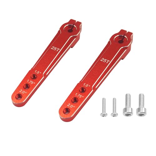 2 Stück Aluminium 4,4 cm 25T Servo Arm Horn Lange Lenkservo-Arme kompatibel Futaba Savox Xcore HL HSP HD Power RC Servos für RC Flugzeuge RC Flugzeuge Crawler Auto von ZHUOYUEFSC