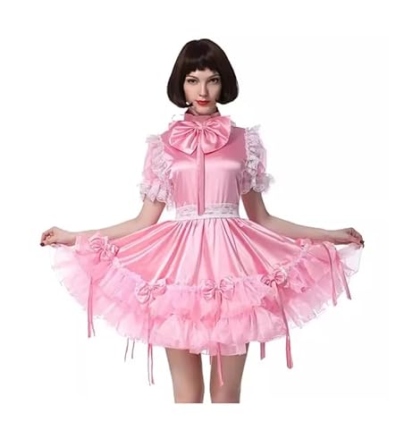 ZHUWWQPINGIKERKRW Sissy Schleife, Satin, Rosa, Kleid, Dienstmädchen, Cosplay-Kostüm, maßgeschneidert, Rosa, Größe XL ZHUWWQPINGIKERKRW Sissy Schleife, Satin, Rosa, Kleid, Dienstmädchen, Cosplay-Kostüm, maßgeschneidert, Rosa, Größe XL von ZHUWWQPINGIKERKRW