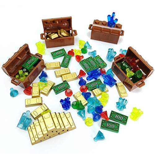 WERYUY ZHX Treasure Accessories ジュエルチェスト 宝石ダイヤモンド 金貨バー クリスタル 100ドル札 現金 おもちゃ 積み木セット 子供用 5 6 7 8歳 WERYUY ZHX Treasure Accessories ジュエルチェスト 宝石ダイヤモンド 金貨バー クリスタル 100ドル札 現金 おもちゃ 積み木セット 子供用 5 6 7 8歳 von ZHX