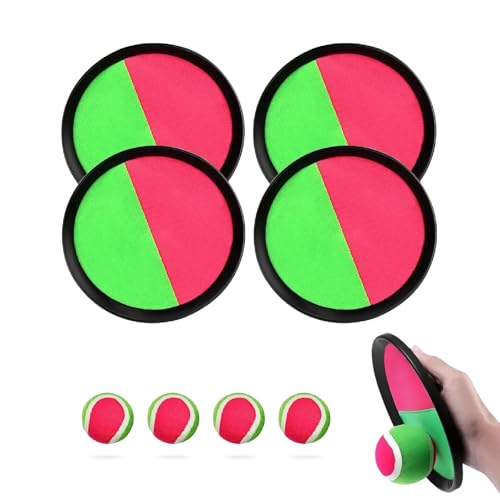 ZHYTUAL 4 Set Kinder Klettballspiel Kinder Ballspiel Outdoor Ballspiel Spielzeug Ab 3 Jahren Oster Geschenk Spielzeug Ab 3 Jahren Passend für Gartenspielzeug Strand Spiele Strand Wohnzimmer ZHYTUAL 4 Set Kinder Klettballspiel Kinder Ballspiel Outdoor Ballspiel Spielzeug Ab 3 Jahren Oster Geschenk Spielzeug Ab 3 Jahren Passend für Gartenspielzeug Strand Spiele Strand Wohnzimmer von ZHYTUAL