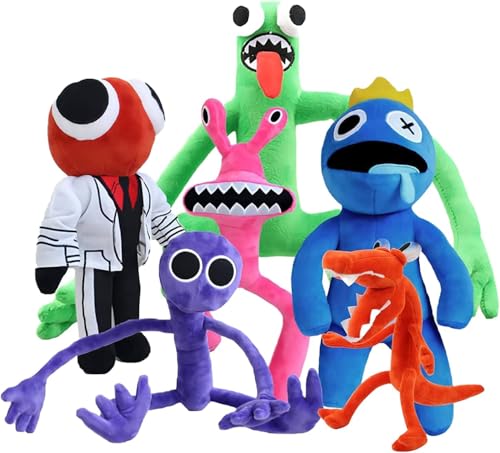 ZHYUAD Anime Plüschtier, Kawaii Kuscheltier, Handgemachte Tiere, Süße Plushies, Monster, Plüschkissen, Groß als Geschenke für Kinder zu Halloween und Weihnachten (6 Puppen) von ZHYUAD