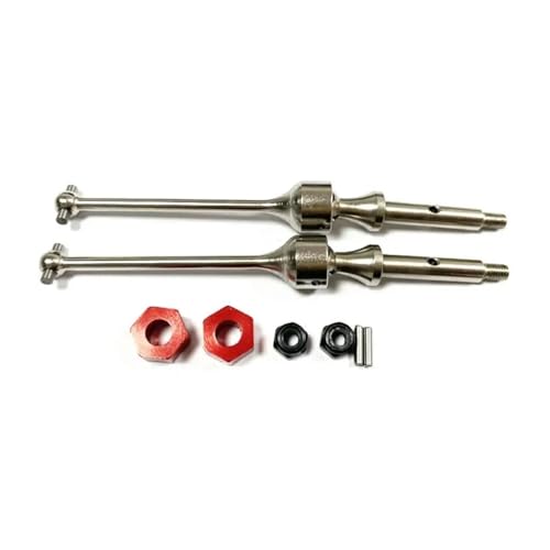 ZIBOXI 1/16 CNC Gefräste Hinten CVD Welle for LOSI Mini-B Mini-T RC Auto Ersatzteile Zubehör(Silver) von ZIBOXI