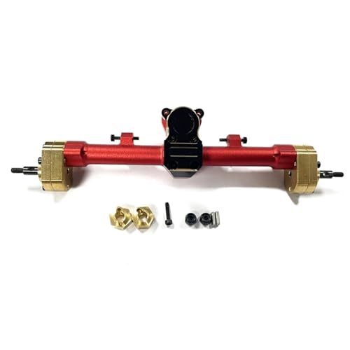 ZIBOXI 1/24 Hinterachse RC Upgrade Teil Rc Hinterachse for Axial Scx24 RC Auto Teil RC Auto Zubehör Rot(Red) von ZIBOXI