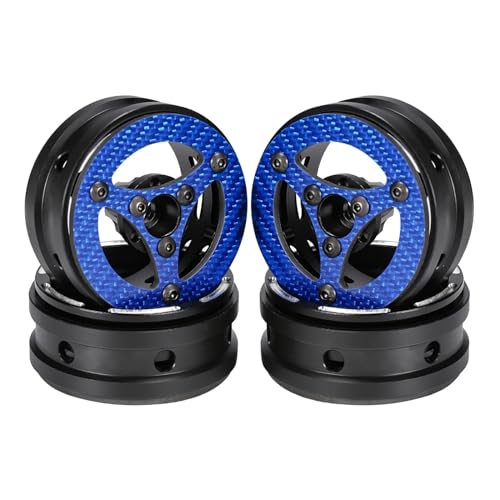 ZIBOXI 1,9 Zoll Beadlock Wheels Felgen Ultraleicht for 1/10 RC Crawler Capra TRX4 SCX10 PRO VS4 Gspeed V4 Comp baut LCG DIY (Color : 4PCS D Blue) von ZIBOXI