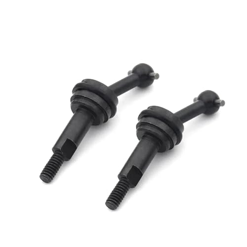 ZIBOXI 1 Paar CVD Kardanwelle 2mm Verlängert Mit M2 Mutter for Wltoys K969 K989 K979 P929 1/28 RC Auto Upgrade Teile(Black) von ZIBOXI