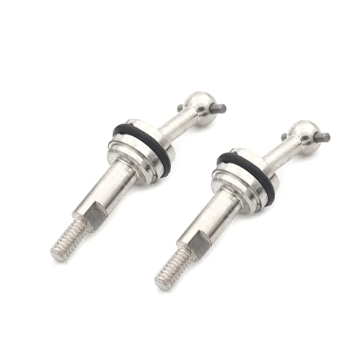 ZIBOXI 1 Paar CVD Kardanwelle 2mm Verlängert Mit M2 Mutter for Wltoys K969 K989 K979 P929 1/28 RC Auto Upgrade Teile(Silver) von ZIBOXI