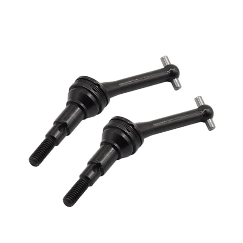 ZIBOXI 2 Pcs CVD Antriebswelle Hund Knochen for MJX 1/14 Hyper Go Truck 14301 14302 14410 RC Auto Upgrade Teile Zubehör(Black) von ZIBOXI