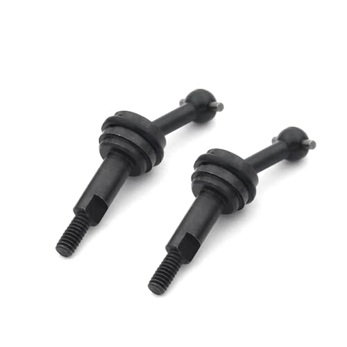 ZIBOXI 2 STÜCKE 2mm Erweiterte CVD-Gelenkwelle Mit M2-Mutter Passend for Wltoys K969 K989 K979 P929 1/28 RC Auto-Upgrades Teile(Black) von ZIBOXI