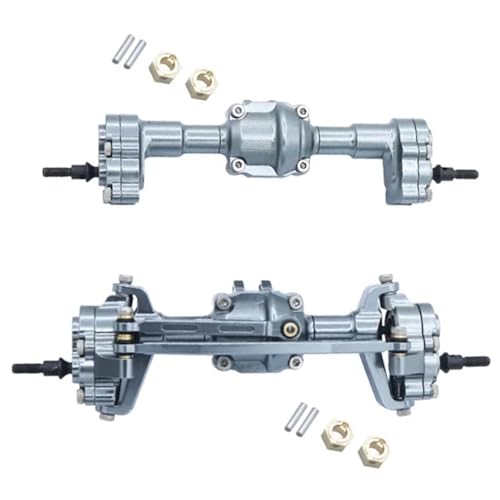 ZIBOXI 2 stücke 1/24 Vordere Hinterachse Fit for FMS FCX18 FCX24 RC Auto Teil RC Auto Zubehör Ersatzteile Schwarz(Titanium) von ZIBOXI
