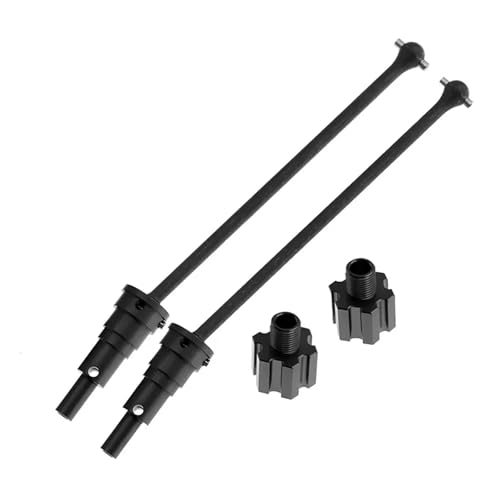 ZIBOXI 2 stücke 10mm Erweiterte Antriebswelle CVD Antriebswelle Mit Keil Rad Hex for 1/5 Traxxas X-MAXX XMAXX RC Auto Upgrade Teile(Black) von ZIBOXI