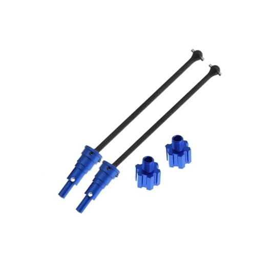 ZIBOXI 2 stücke 10mm Erweiterte Antriebswelle CVD Antriebswelle Mit Keil Rad Hex for 1/5 Traxxas X-MAXX XMAXX RC Auto Upgrade Teile(Blue) von ZIBOXI