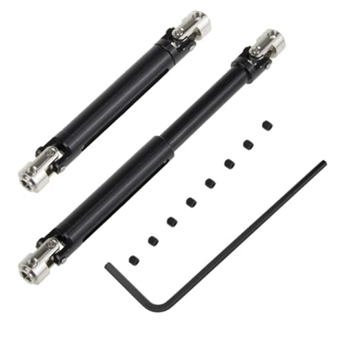 ZIBOXI 2 stücke CVD Universal Antriebswelle 102-150mm for RC Rock Crawler Auto Axial SCX10 D90 RC4WD HSP 94180 180011 18027(Black) von ZIBOXI