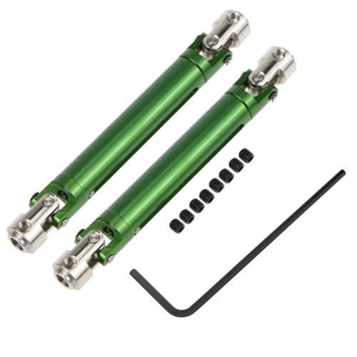 ZIBOXI 2 stücke CVD Universal Antriebswelle 102-150mm for RC Rock Crawler Auto Axial SCX10 D90 RC4WD HSP 94180 180011 18027(Green) von ZIBOXI