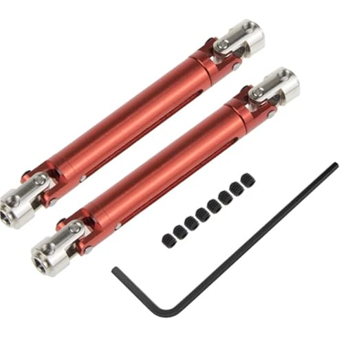 ZIBOXI 2 stücke CVD Universal Antriebswelle 102-150mm for RC Rock Crawler Auto Axial SCX10 D90 RC4WD HSP 94180 180011 18027(Red) von ZIBOXI