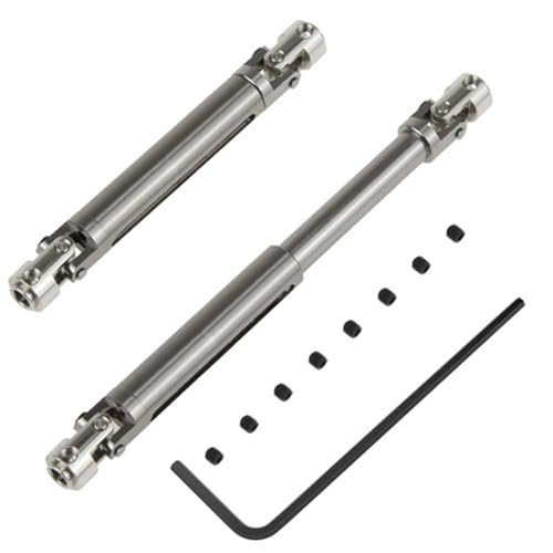 ZIBOXI 2 stücke CVD Universal Antriebswelle 102-150mm for RC Rock Crawler Auto Axial SCX10 D90 RC4WD HSP 94180 180011 18027(Titanium) von ZIBOXI