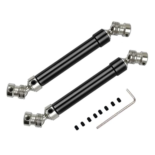 ZIBOXI 2PCS Antriebswellengelenk CVD 112-152mm Antriebswelle for Axial SCX10 AX10 D90 RC4WD TF2 HSP 1/10 RC Auto Teile(Black) von ZIBOXI