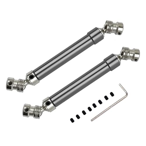 ZIBOXI 2PCS Antriebswellengelenk CVD 112-152mm Antriebswelle for Axial SCX10 AX10 D90 RC4WD TF2 HSP 1/10 RC Auto Teile(Gray) von ZIBOXI