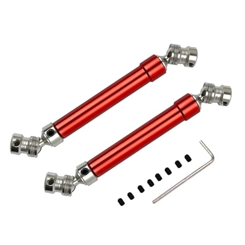 ZIBOXI 2PCS Antriebswellengelenk CVD 112-152mm Antriebswelle for Axial SCX10 AX10 D90 RC4WD TF2 HSP 1/10 RC Auto Teile(Red) von ZIBOXI