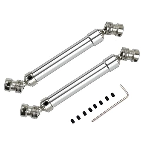 ZIBOXI 2PCS Antriebswellengelenk CVD 112-152mm Antriebswelle for Axial SCX10 AX10 D90 RC4WD TF2 HSP 1/10 RC Auto Teile(Silver) von ZIBOXI