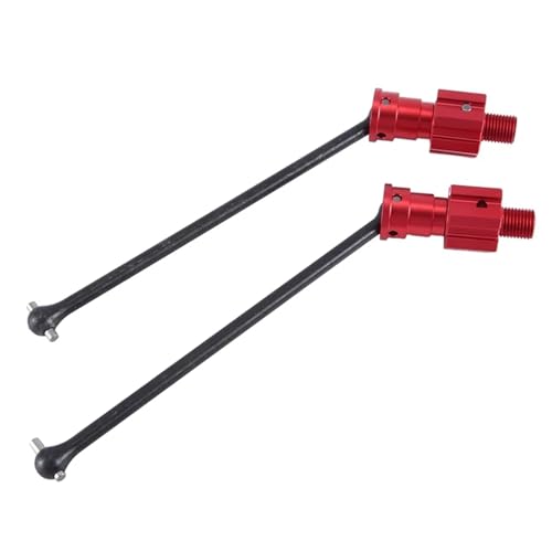 ZIBOXI 2PCS Erweiterte Antriebswelle CVD for 1/10 Traxxas MAXX Widemaxx RC Auto Upgrade Ersatzteile Zubehör Rot(Red) von ZIBOXI