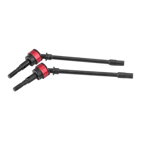 ZIBOXI 2Pcs Vorderachse CVD Antriebswelle Dogbone Universalwelle for 1:10 RC Auto Axial SCX10 Crawler(Red) von ZIBOXI