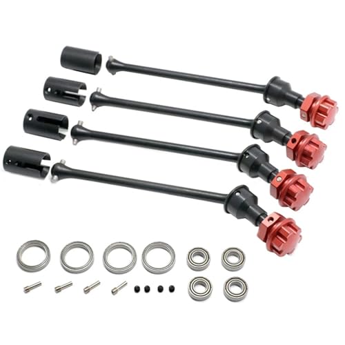 ZIBOXI 4 PCS Erweiterte Antriebswelle CVD Mit Keil Rad Hex for 1/10 Traxxas MAXX RC Auto Teile Schwarz & Rot ZIBOXI 4 PCS Erweiterte Antriebswelle CVD Mit Keil Rad Hex for 1/10 Traxxas MAXX RC Auto Teile Schwarz & Rot von ZIBOXI