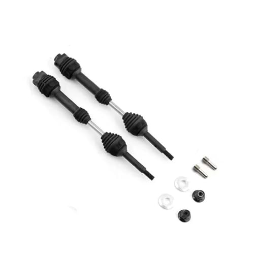ZIBOXI 4 Stücke/2 stücke Hinten Antriebswelle Antriebswelle CVD for 1/10 Trxs Slash Rustler Hoss Stampede VXL 4X4 6851R 6852R RC Auto(Black Rear) von ZIBOXI