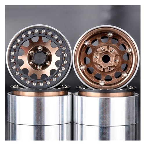 ZIBOXI 4 x 4,8 cm große Felgen, Nabenfelgen, Reifen, 56 x 30 mm, 12 mm, Adapter für 1/10 RC Fernbedienung, Auto-Crawler-Zubehör, Teile von ZIBOXI