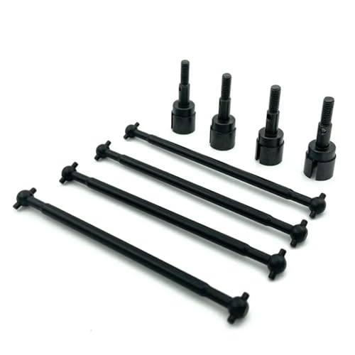 ZIBOXI 4Pcs Antriebswelle Dogbone 89,5mm 08029 Und Kurze Achse 02033 for RC HSP 1/10 94111 RC Auto Upgrade Teile zubehör(Black) von ZIBOXI