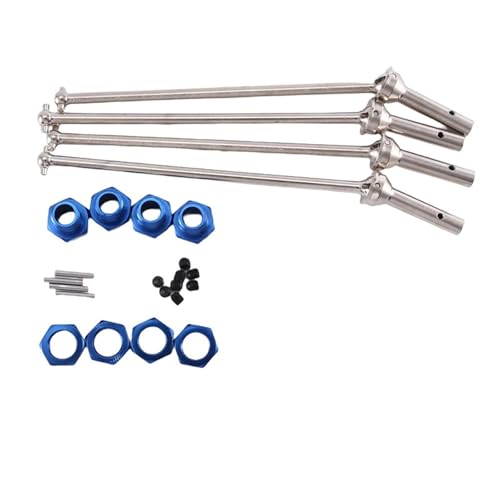 ZIBOXI 4Pcs Vorne Und Hinten Antriebswelle CVD Mit Erweiterte Rad Hex for 1/10 Arrma Kraton Outcast Upgrade Teile(Red) von ZIBOXI