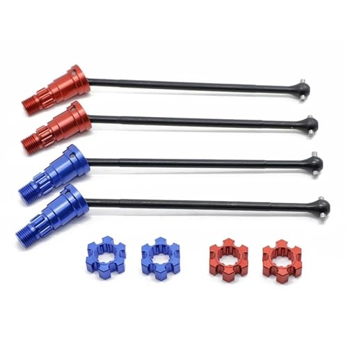 ZIBOXI 4Pcs Vorne Und Hinten Antriebswelle CVD for Traxxas X-Maxx XMAXX 6S 8S 1/5 Monster Truck RC Auto Upgrades Teile(Blue) von ZIBOXI
