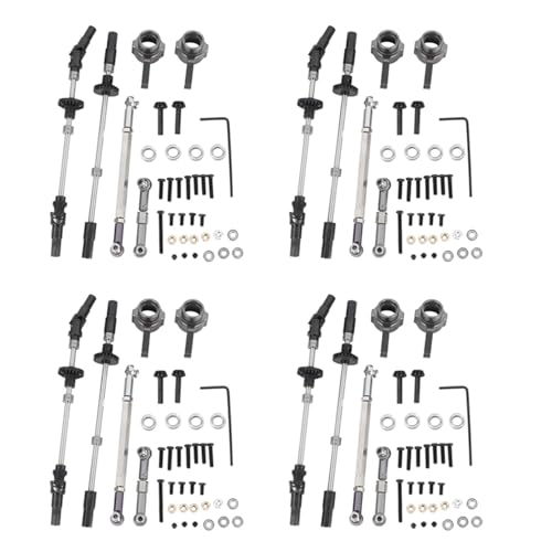 ZIBOXI 4X Upgrade Getriebebrücke Achsgetriebe Passend for WPL B14 B24 C14 C24 C34 C44 B16 B36 Q60 1/16 RC Auto Ersatzteile, 4X4 von ZIBOXI