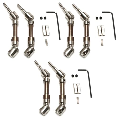 ZIBOXI 6X CVD Vorderrad Universal Antriebswelle Zubehör for Wltoys 12428 12423 12427 1/12 RC Auto Upgrade Teile-AA02 von ZIBOXI