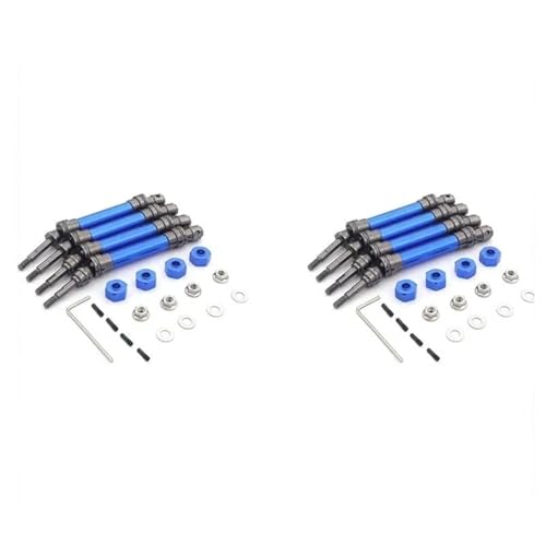 ZIBOXI 8-teilige Metall-Antriebswelle vorne und hinten CVD for 1/10 Traxxas Slash Rustler Stampede Hoss VXL 4X4 RC-Auto-Upgrade-Teile, Blau-AA02 ZIBOXI 8-teilige Metall-Antriebswelle vorne und hinten CVD for 1/10 Traxxas Slash Rustler Stampede Hoss VXL 4X4 RC-Auto-Upgrade-Teile, Blau-AA02 von ZIBOXI