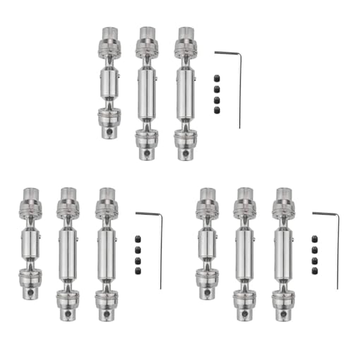 ZIBOXI 9-teilige Antriebswelle CVD for WPL B16 B36 Q60 Q63 Q64 MN77 FY004 6WD 1/16 RC Auto-Upgrade-Teile, 1-AA02 von ZIBOXI