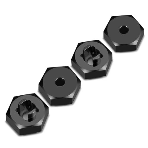 ZIBOXI Aluminium Legierung/Stahl CVD/Hex Adapter Umwandlung for 1/18 Traxxas Latrax Teton RC Auto Upgrade Teile Zubehör(Adapters Black) von ZIBOXI