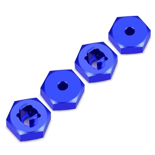 ZIBOXI Aluminium Legierung/Stahl CVD/Hex Adapter Umwandlung for 1/18 Traxxas Latrax Teton RC Auto Upgrade Teile Zubehör(Adapters Blue) von ZIBOXI