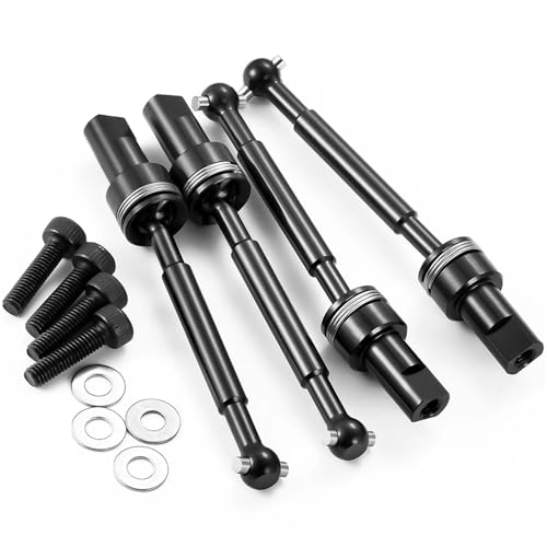 ZIBOXI Aluminium Legierung/Stahl CVD/Hex Adapter Umwandlung for 1/18 Traxxas Latrax Teton RC Auto Upgrade Teile Zubehör(Alu Alloy CVD Black) von ZIBOXI