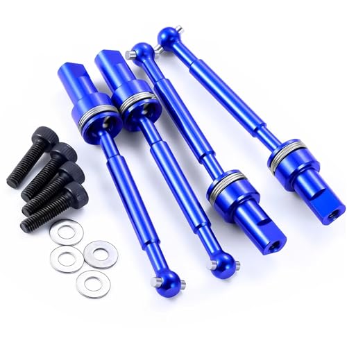 ZIBOXI Aluminium Legierung/Stahl CVD/Hex Adapter Umwandlung for 1/18 Traxxas Latrax Teton RC Auto Upgrade Teile Zubehör(Alu Alloy CVD Blue) von ZIBOXI