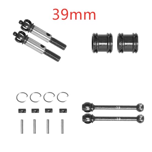 ZIBOXI Antriebswelle CVD Antriebswelle 37mm/39mm/42mm Dogbone Set for Tamiya TT02 XV01 XV02 RC Auto Upgrade Teile(39mm Set) von ZIBOXI