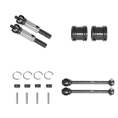 ZIBOXI Antriebswelle CVD Antriebswelle 37mm/39mm/42mm Dogbone Set for Tamiya TT02 XV01 XV02 RC Auto Upgrade Teile(42mm Set) von ZIBOXI