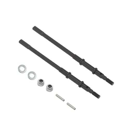 ZIBOXI CVD Antriebswelle Dogbone Heavy Duty Universal AR44 Achse Vorne Und Hinten for RC 1/10 Axial SCX10-II 90046 90047 for Jeep Wrangler(Black Rear) von ZIBOXI