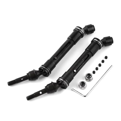 ZIBOXI CVD Kardanwelle Modell Auto Antriebswelle Montage Heavy Duty for 1/10 Traxxas Slash 4X4 Slash Rustler VXL Stampede 4X4 VXL(Black Front) von ZIBOXI