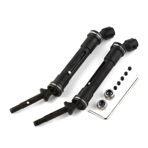 ZIBOXI CVD Kardanwelle Modell Auto Antriebswelle Montage Heavy Duty for 1/10 Traxxas Slash 4X4 Slash Rustler VXL Stampede 4X4 VXL(Black Rear) von ZIBOXI