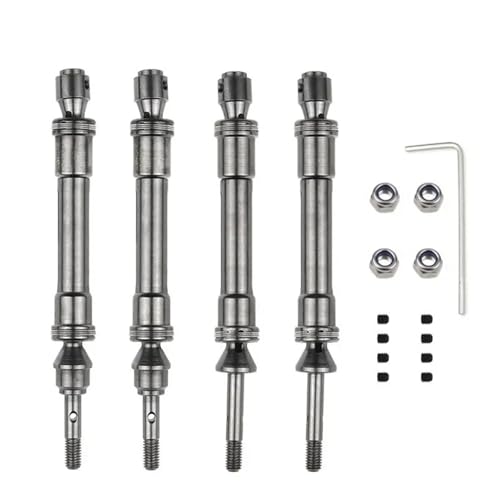 ZIBOXI CVD Kardanwelle Modell Auto Antriebswelle Montage Heavy Duty for 1/10 Traxxas Slash 4X4 Slash Rustler VXL Stampede 4X4 VXL(Titanium 4pcs) von ZIBOXI