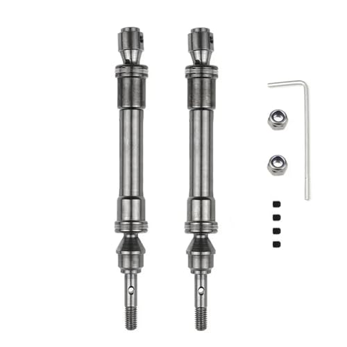 ZIBOXI CVD Kardanwelle Modell Auto Antriebswelle Montage Heavy Duty for 1/10 Traxxas Slash 4X4 Slash Rustler VXL Stampede 4X4 VXL(Titanium Front) von ZIBOXI